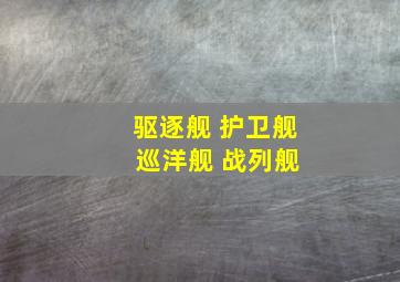 驱逐舰 护卫舰 巡洋舰 战列舰